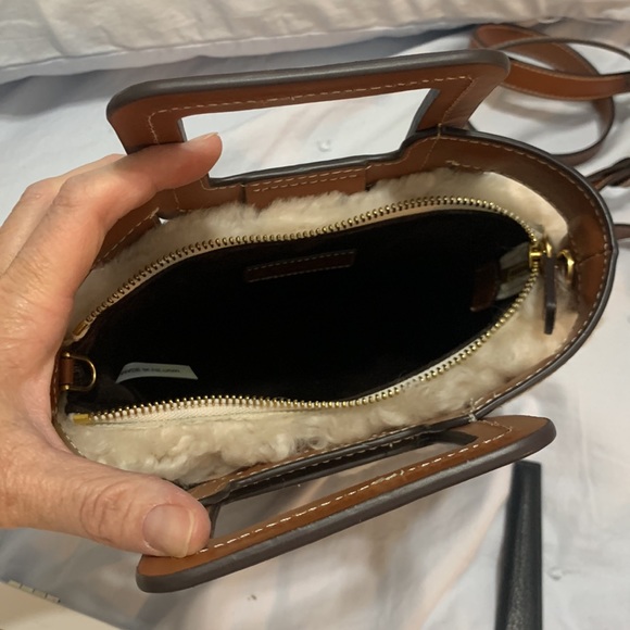 Staud Mini Sherpa Basket Weave Bag Rare NWT Handle Crossbody Combo Has Bag Tags - Picture 5 of 7